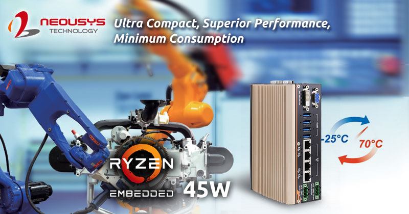 PC compact POC-500 Neousys pour SoC AMD Ryzen